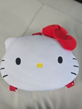 NWOT Sanrio Hello Kitty Plush 3D Mini Backpack – Y2K Aesthetic Classic Red Bow